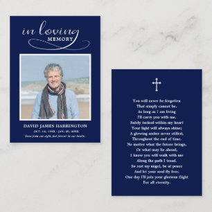 You Will Never Be Forgotten Photo Funeral Card