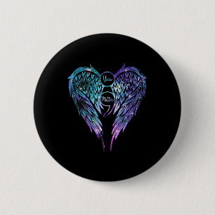 You Wings Suicide Prevention Awareness (on Back) 6 Cm Round Badge