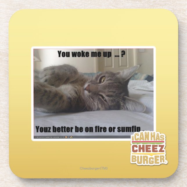 You woke me up coaster (Front)