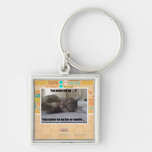 You woke me up key ring (Front)