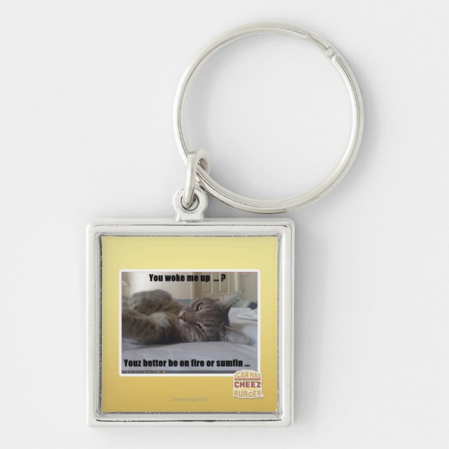 You woke me up key ring (Front)