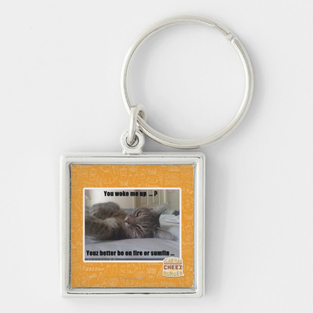 You woke me up key ring (Front)