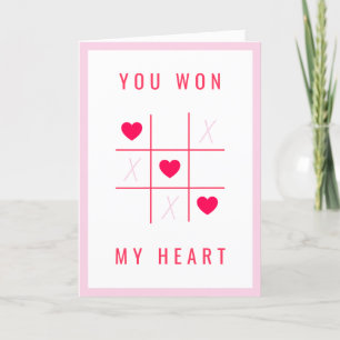 You Won My Heart Cute Valentine’s Day Card