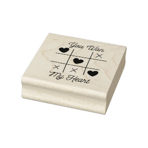 You won my heart rubber stamp