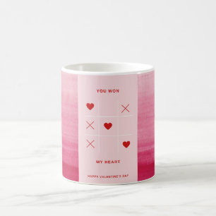 You Won My Heart Valentine Mug in Pink