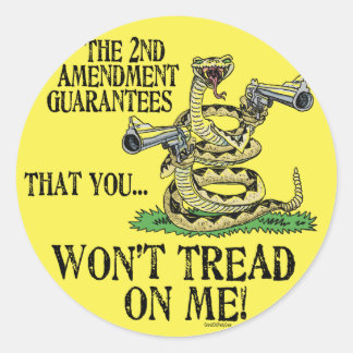 You Won't Tread on Me Classic Round Sticker