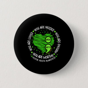 You You Are Enough Semicolon Mental Health Awarene 6 Cm Round Badge