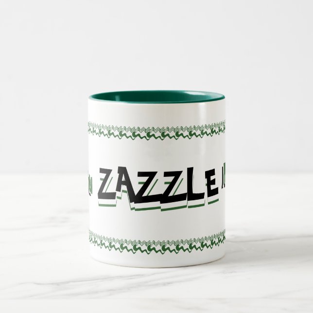 You Zazzle Me Green and Black Mug (Center)