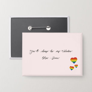 You'll Always Be My Valentine LGBT Hearts Flag