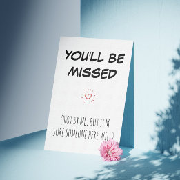 You'll Be Missed: Personalised Coworker Leaving  Thank You Card