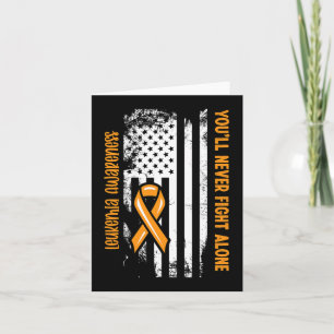 You'll Never Fight Alone Blood Cancer Leukaemia Aw Card