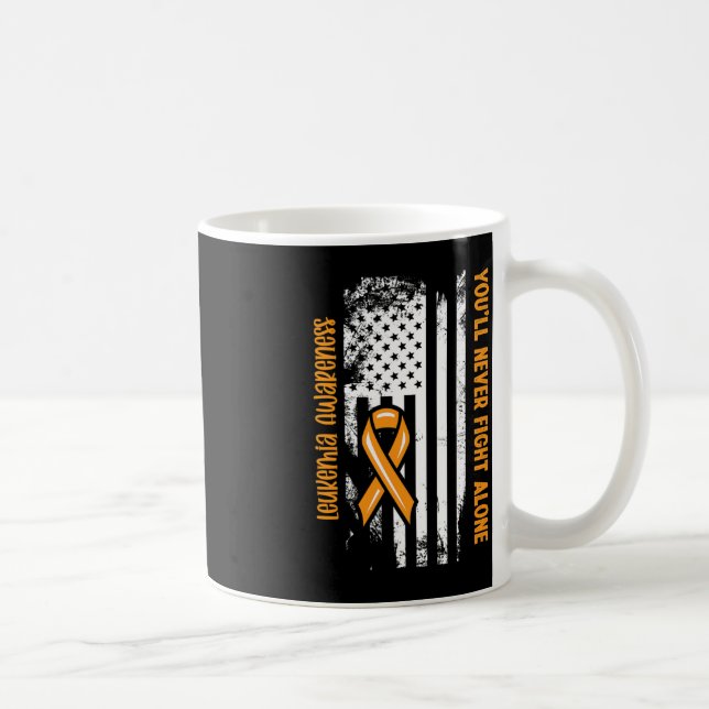 You'll Never Fight Alone Blood Cancer Leukaemia Aw Coffee Mug (Right)