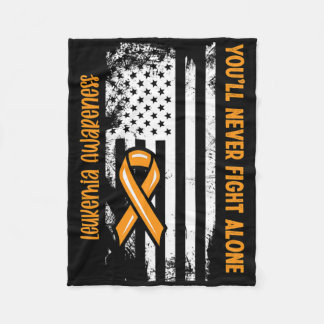 You'll Never Fight Alone Blood Cancer Leukaemia Aw Fleece Blanket