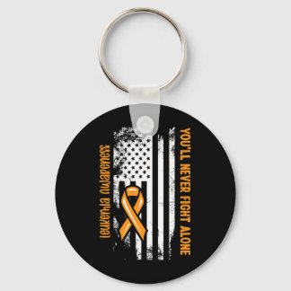 You'll Never Fight Alone Blood Cancer Leukaemia Aw Key Ring
