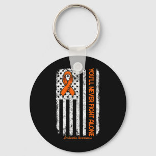 You'll Never fight Alone Blood Cancer Leukaemia Aw Key Ring
