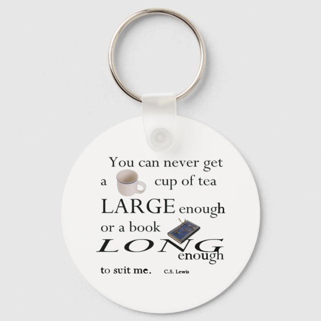 You'll never find a cup of tea key ring (Front)