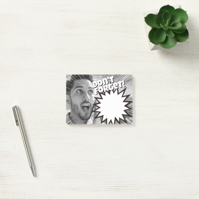 You'll never forget this message. post-it notes (Office)