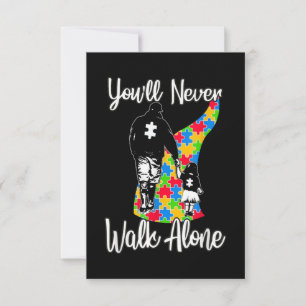 You'll Never Walk Alone Father Daughter Autism Card