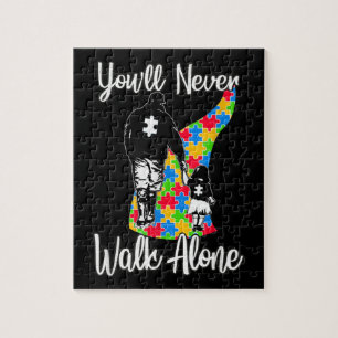 You'll Never Walk Alone Father Daughter Autism Jigsaw Puzzle