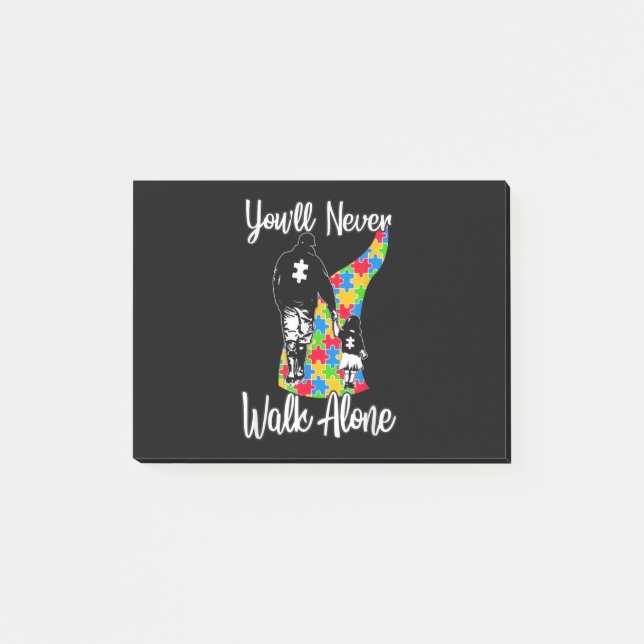 You'll Never Walk Alone Father Daughter Autism Post-it Notes (Front)