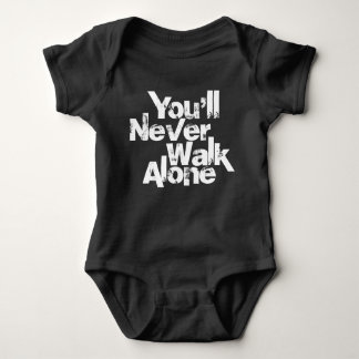 you'll never walk alone red baby bodysuit