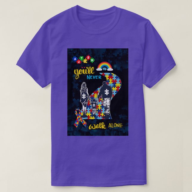 Youll Never Walk Alone Son Autism Vertical Matte T-Shirt (Design Front)