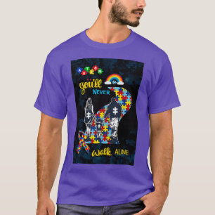 Youll Never Walk Alone Son Autism Vertical Matte T-Shirt