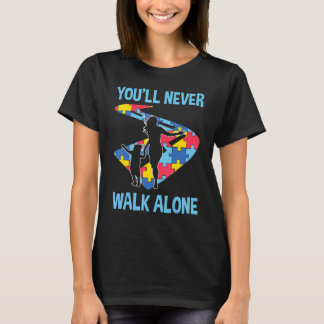 Youll Never Walk Autism Alone Cute Puzzle Way Chil T-Shirt