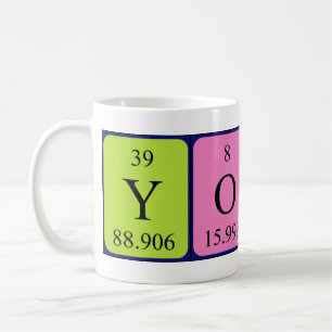 Youna periodic table name mug