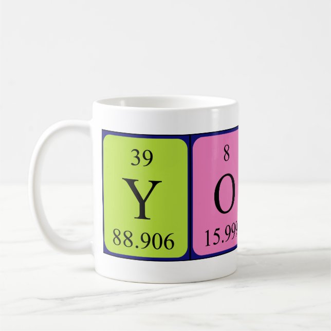 Youna periodic table name mug (Left)