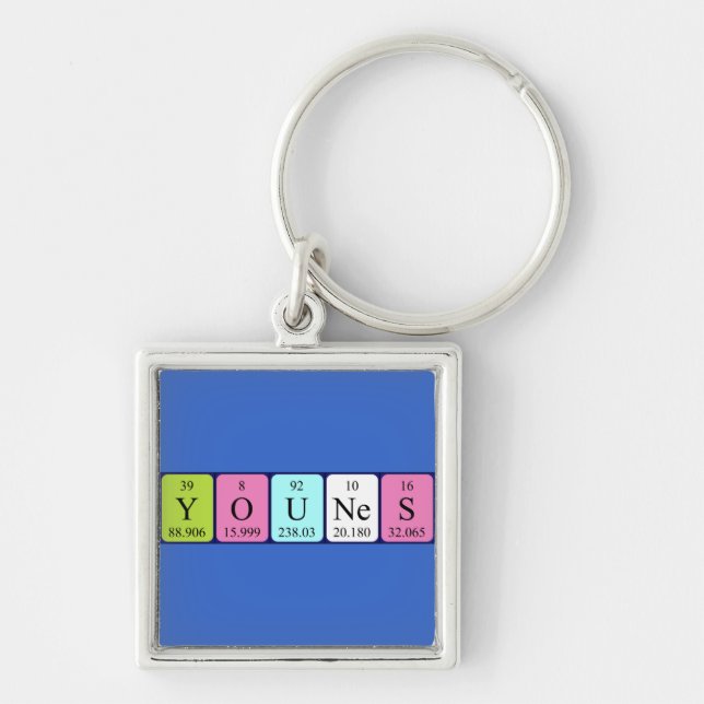 Younes periodic table name keyring (Front)