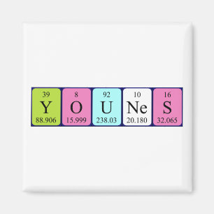 Younes periodic table name magnet