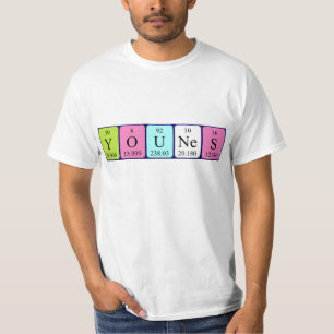 Younes periodic table name shirt