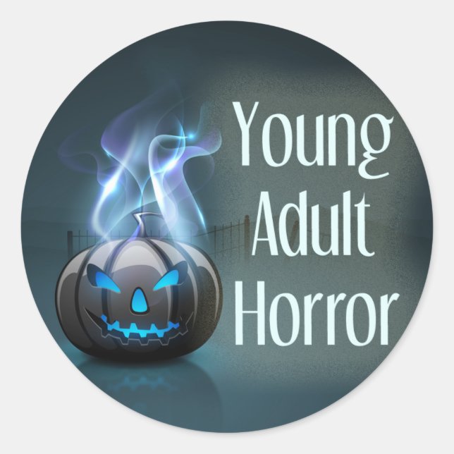 Young Adult Horror Genre Book Cover Round Sticker (Front)