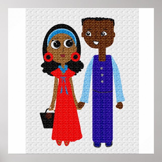 Young African American Couple Poster (Front)