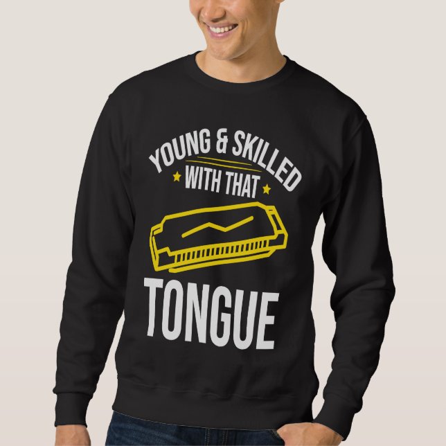 Young and Skilles Harmonica Player Sweatshirt (Front)