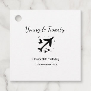Young and twenty adventure happy birthday add name favour tags