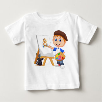 Young Artist and his Cat baby jersey t-shirt