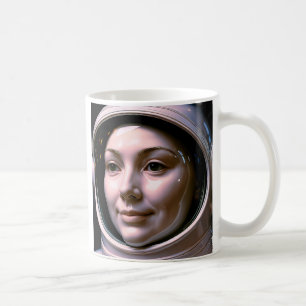Young astronaut girl coffee mug