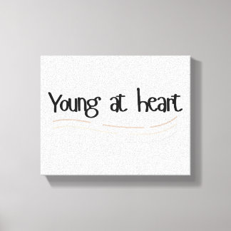 Young at Heart – Minimalist Vintage Typography Canvas Print