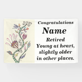 Young at Heart Retirement Party Banner