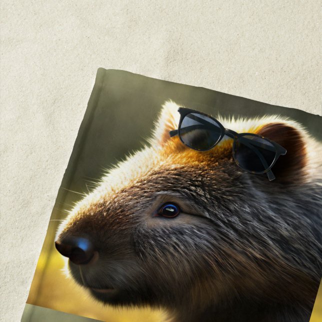 Young Australian Wombat, Beach Towel (In Situ)