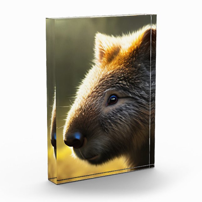 Young Australian Wombat, Photo Block (Left)