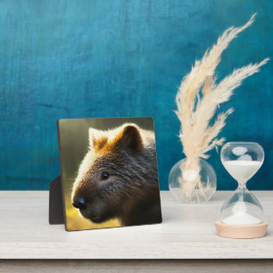 Young Australian Wombat, Photo Plaque