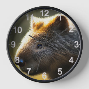 Young Australian Wombat, Wall Clock