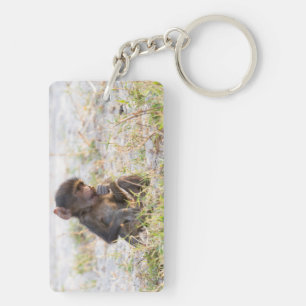 Young Baboon Key Ring