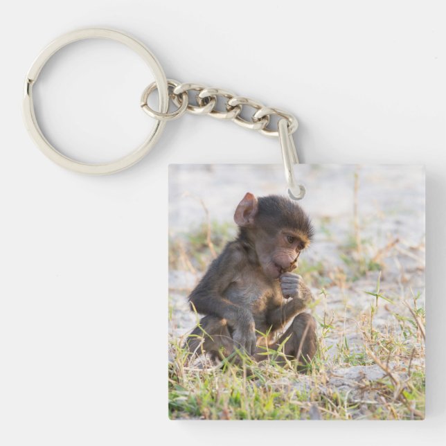 Young Baboon Key Ring (Front)