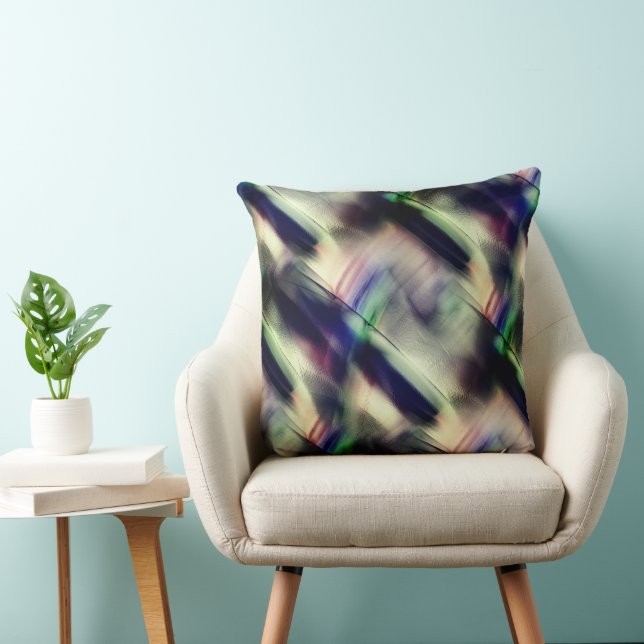 Young bamboo texture in green and black polished  cushion (Chair)