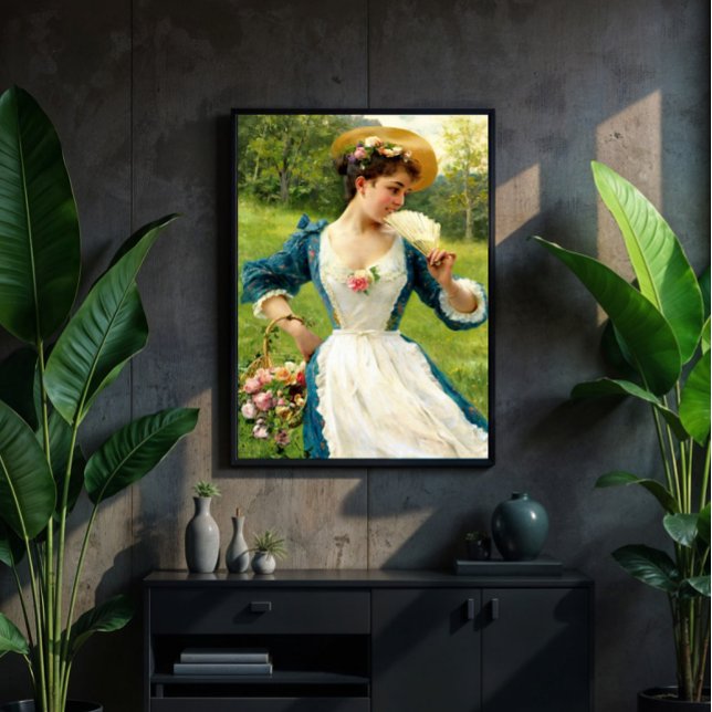 Young Beauty With A Basket Of Roses Poster (Creator Uploaded)