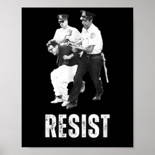 Young Bernie Sanders Arrested Resist Poster